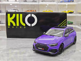 [Kiloworks] 1:18 Audi 2018 RS4 Avant viola modellino di auto Die-Cast