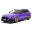 [Kiloworks] 1:18 Audi 2018 RS4 Avant viola modellino di auto Die-Cast