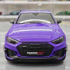 [Kiloworks] 1:18 Audi 2018 RS4 Avant Purple Model Car Die-Cast