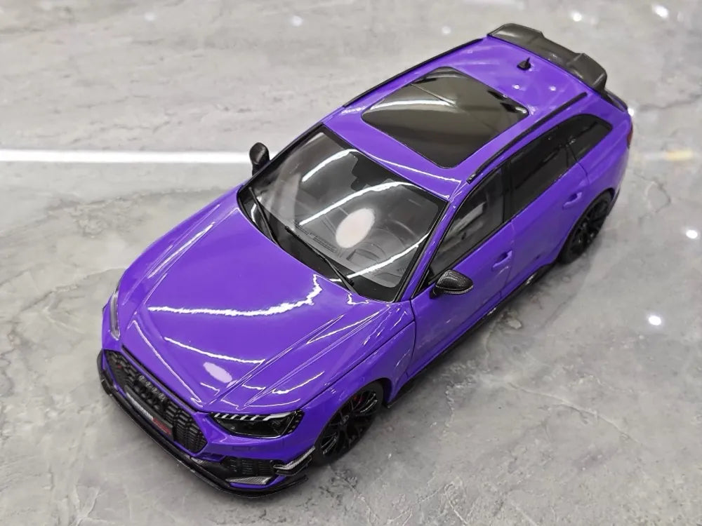[Kiloworks] 1:18 Audi 2018 RS4 Avant Purple Model Car Die-Cast