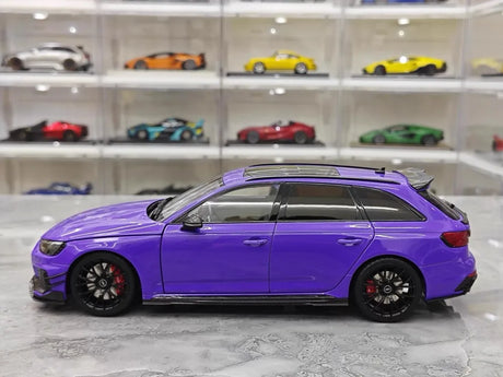 [Kiloworks] 1:18 Audi 2018 RS4 Avant Purple Model Car Die-Cast