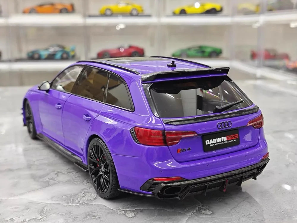 [Kiloworks] 1:18 Audi 2018 RS4 Avant Purple Model Car Die-Cast