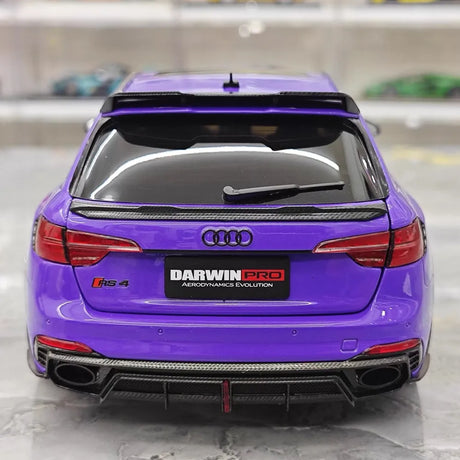 [Kiloworks] 1:18 Audi 2018 RS4 Avant Purple Model Car Die-Cast