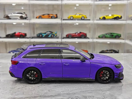 [Kiloworks] 1:18 Audi 2018 RS4 Avant Purple Model Car Die-Cast
