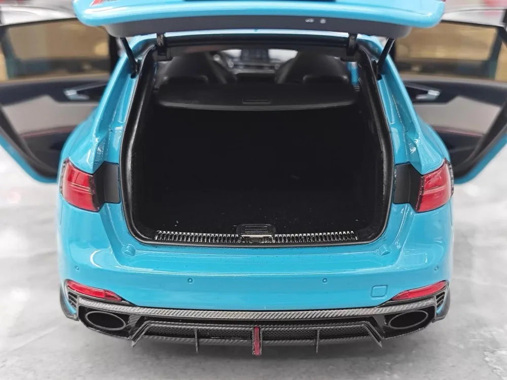 [Kiloworks] 1:18 Audi 2018 RS4 Avant Blue Model Car Die-Cast