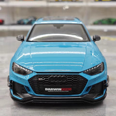 [Kiloworks] 1:18 Audi 2018 RS4 Avant Blue Model Car Die-Cast