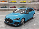 [Kiloworks] 1:18 Audi 2018 RS4 Avant sininen pienoismalli Die-Cast