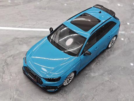 [Kiloworks] 1:18 Audi 2018 RS4 Avant Blue Model Car Die-Cast