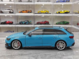 [Kiloworks] 1:18 Audi 2018 RS4 Avant sininen pienoismalli Die-Cast