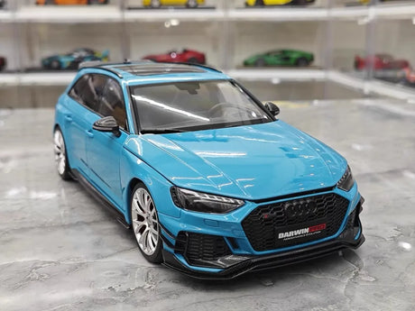 [Kiloworks] 1:18 Audi 2018 RS4 Avant Blue Model Car Die-Cast