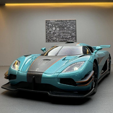 Koenigsegg 2014 One1 Blue 1:24 – Modello Pressofuso per Display Pressofuso