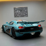 Koenigsegg 2014 One1 ブルー 1:24 – ダイキャスト展示モデルダイキャスト