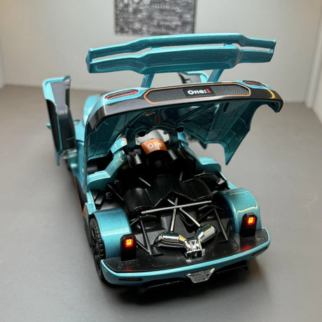 Koenigsegg 2014 One1 Blue 1:24 – Modello Pressofuso per Display Pressofuso