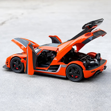 Koenigsegg 2014 One1 Orange 1:32 – Gjuten displaymodell gjutet