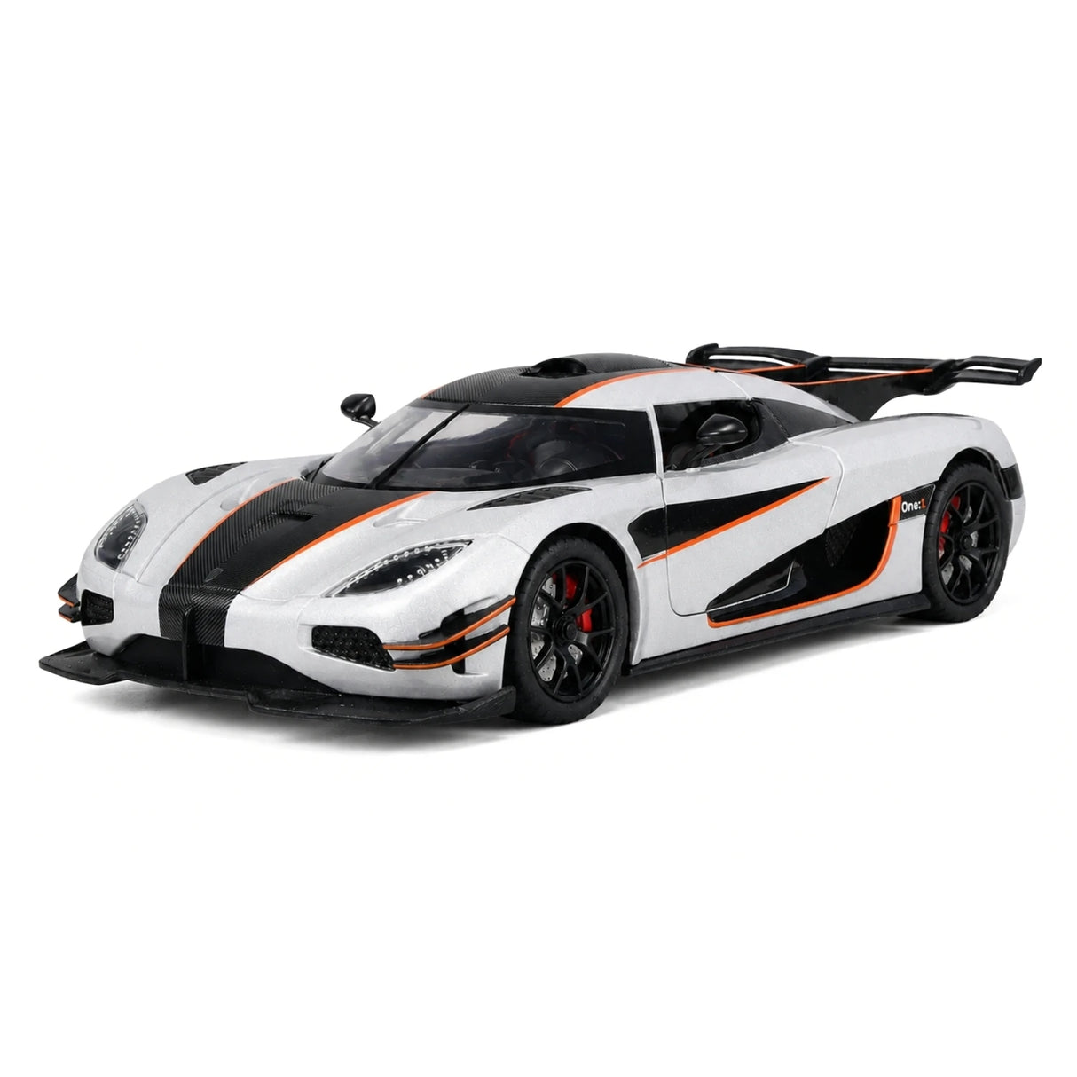 Koenigsegg 2014 One1 zilver 1:24 – diecast displaymodel