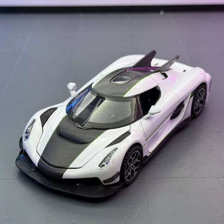 Koenigsegg 2020 Jesko Absolut vit 1:32 – pressgjuten visningsmodell