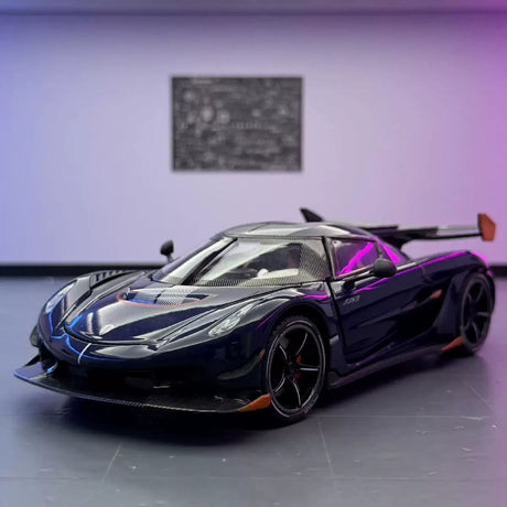 Koenigsegg 2021 Jesko Attack blauw 1:24 – diecast displaymodel