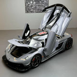 Koenigsegg 2021 Jesko Attack grijs 1:24 – diecast displaymodel