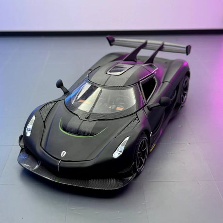 Koenigsegg 2021 Jesko Attack Matte zwart 1:24 – diecast displaymodel