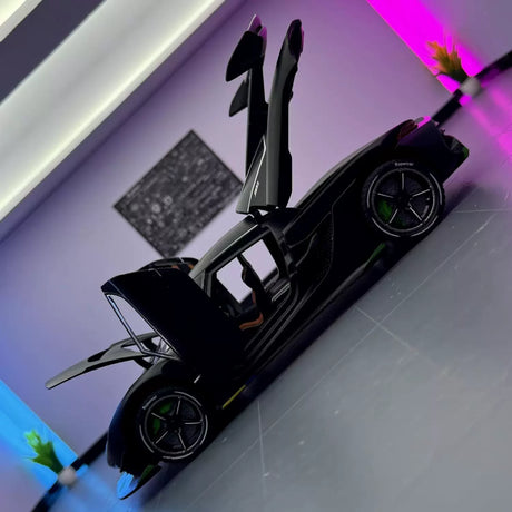 Koenigsegg 2021 Jesko Attack Matte zwart 1:24 – diecast displaymodel