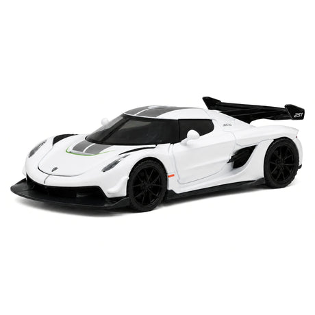 Koenigsegg 2021 Jesko Attack vit 1:32 – pressgjuten visningsmodell