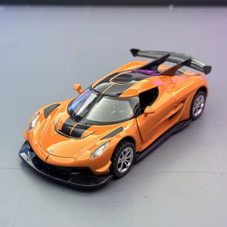 Koenigsegg 2021 Jesko Attack gul 1:32 – pressgjuten visningsmodell