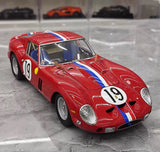 [Kyosho] 1:18 Ferrari 1962 250 GTO Red Racing Livery #19 Model Car Die-Cast
