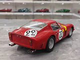 [Kyosho] 1:18 Ferrari 1962 250 GTO Red Racing Livery #22 Model Car Die-Cast