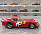 [Kyosho] 1:18 Ferrari 1962 250 GTO Red Racing Livery #22 Model Car Die-Cast