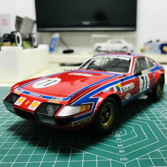 [Kyosho] 1:18 Ferrari 1974 365 GTB Le Mans #71 Model Car Die-Cast
