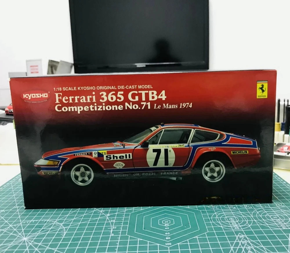 [Kyosho] 1:18 Ferrari 1974 365 GTB Le Mans #71 modelauto Die-Cast