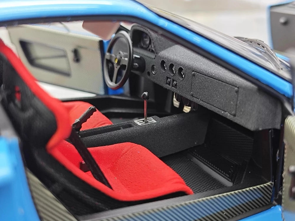 [Kyosho] 1:18 Ferrari 1987 F40 blu modellino di auto Die-Cast
