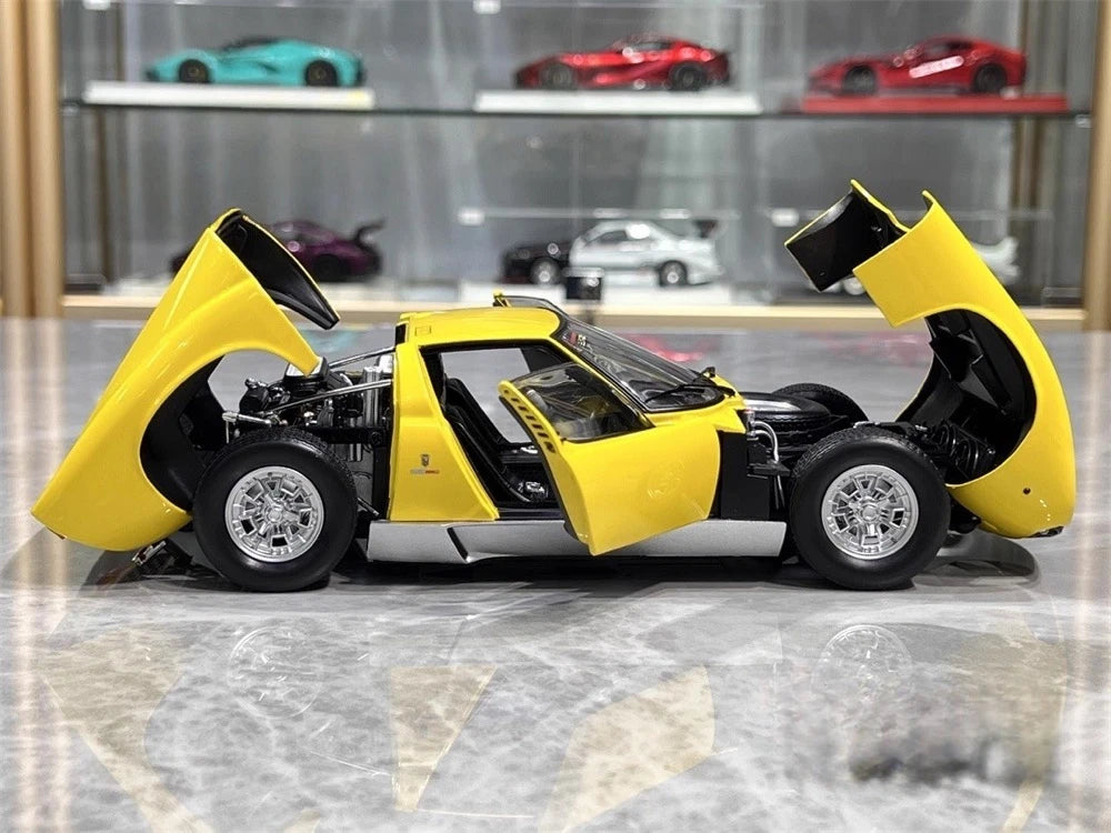 [Kyosho] 1:18 Lamborghini 1966 Miura P400 Yellow Model Car Die-Cast