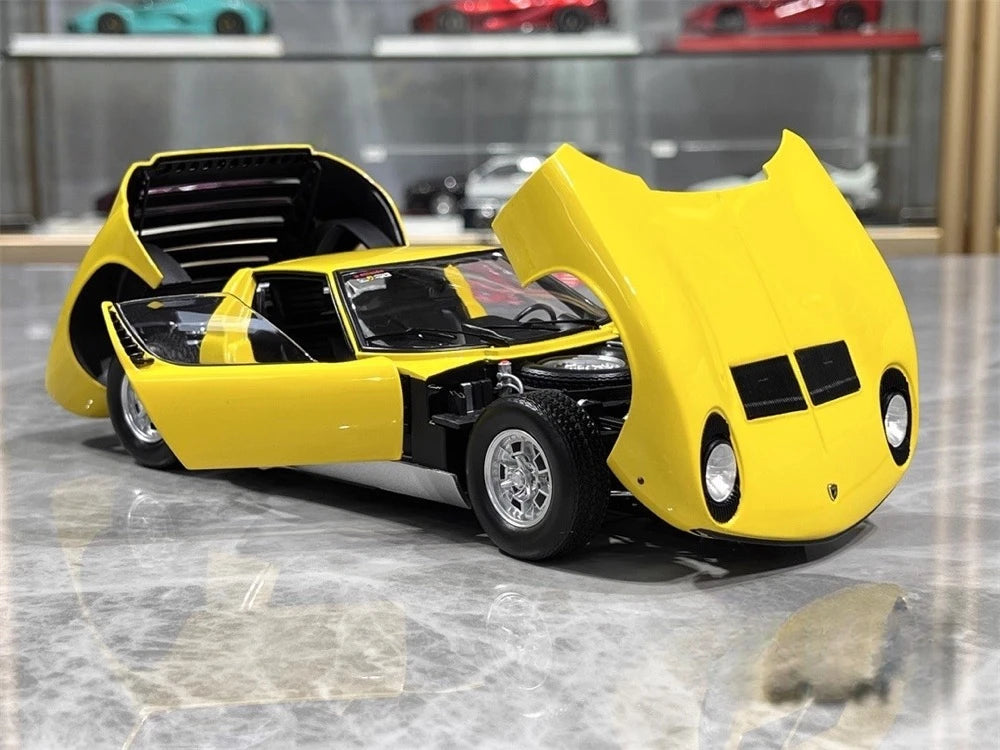 [Kyosho] 1:18 Lamborghini 1966 Miura P400 Yellow Model Car Die-Cast