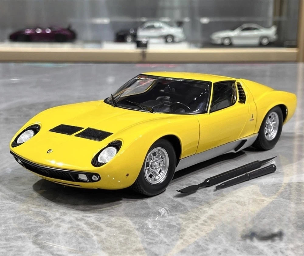[Kyosho] 1:18 Lamborghini 1966 Miura P400 Yellow Model Car Die-Cast