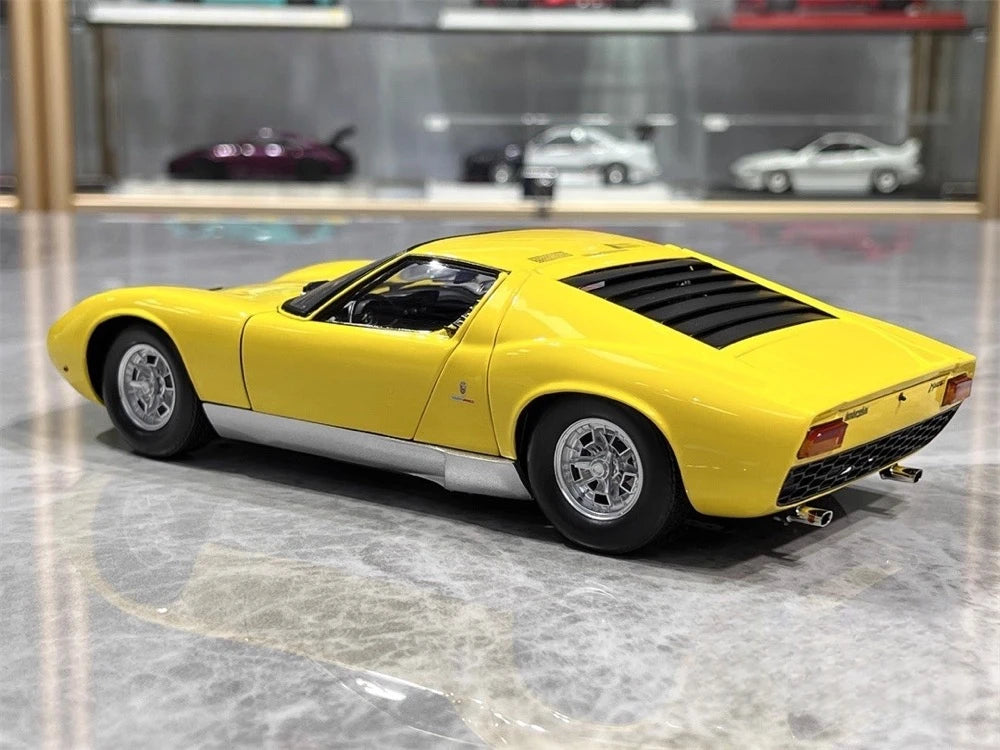 [Kyosho] 1:18 Lamborghini 1966 Miura P400 Yellow Model Car Die-Cast