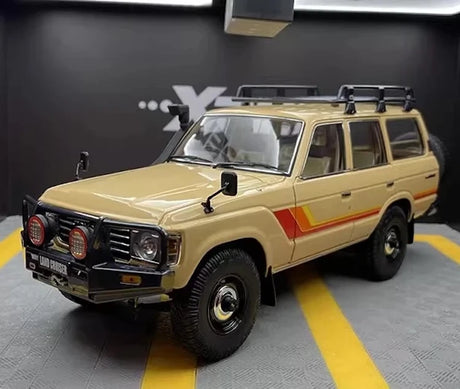 [Kyosho] 1:18 Toyota 1987 Land Cruiser LC60 Modified geel modelauto Die-Cast