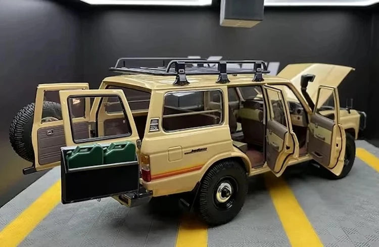 [Kyosho] 1:18 Toyota 1987 Land Cruiser LC60 Modified Yellow Model Car Die-Cast
