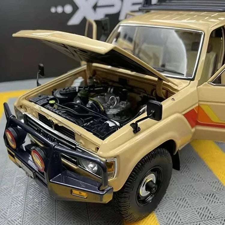 [Kyosho] 1:18 Toyota 1987 Land Cruiser LC60 Modified Yellow Model Car Die-Cast