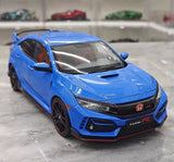 [LCD] 1:18 Honda 2017 Civic Type R FK8 Blue Model Car Die-Cast