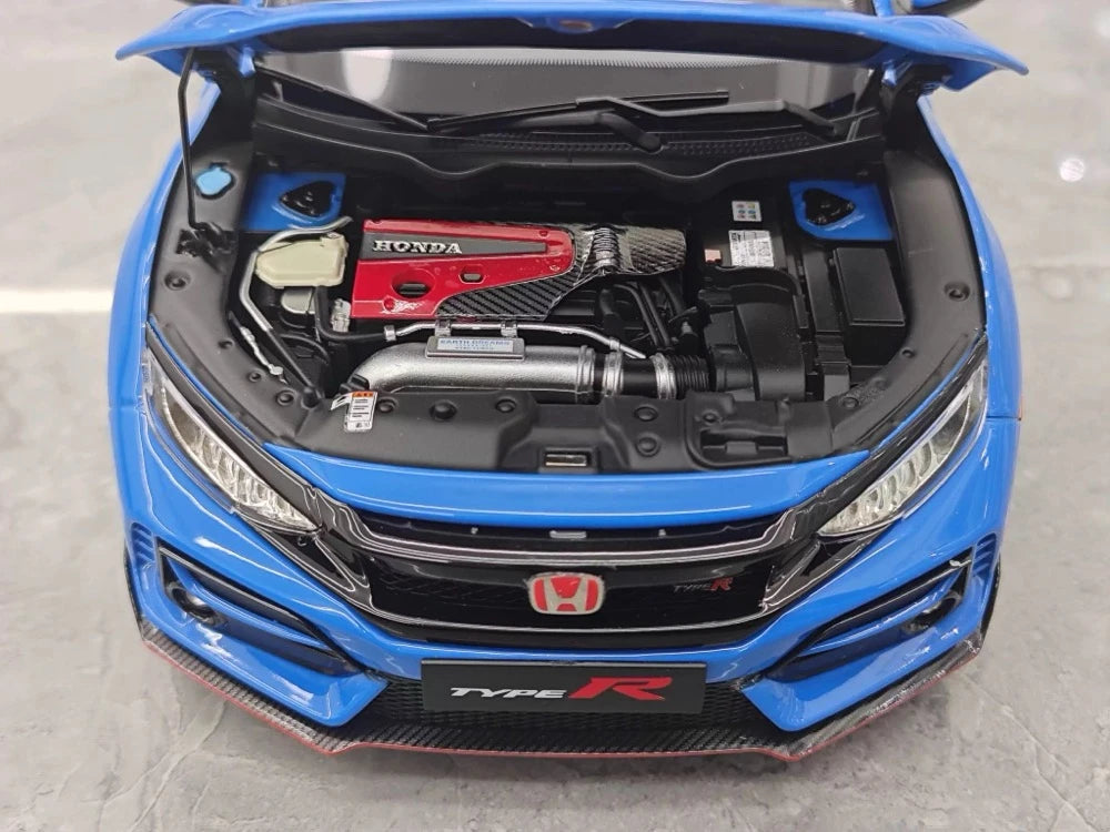 [LCD] 1:18 Honda 2017 Civic Type R FK8 blu modellino di auto Die-Cast