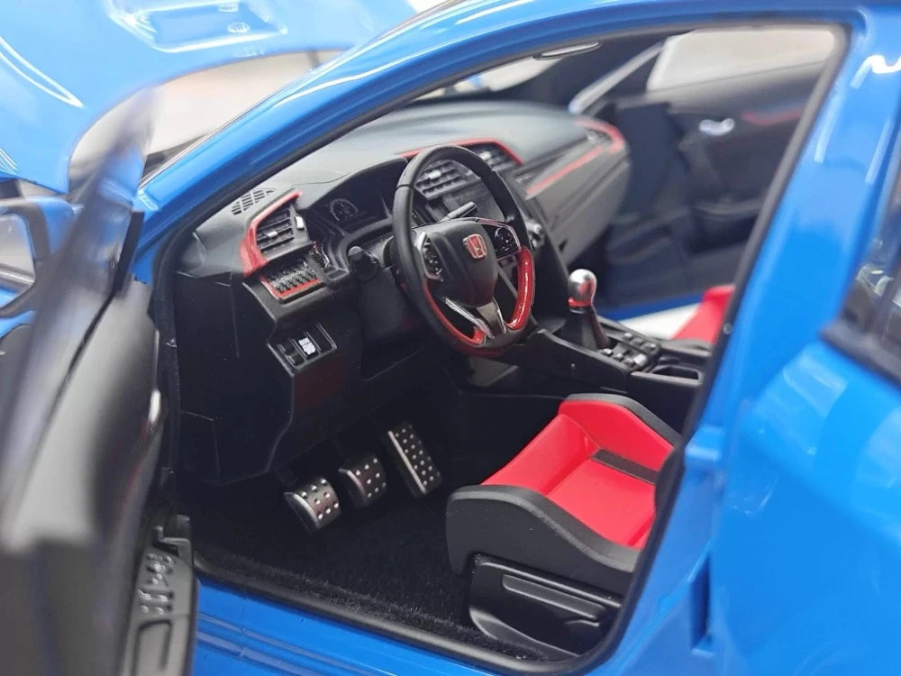 [LCD] 1:18 Honda 2017 Civic Type R FK8 blu modellino di auto Die-Cast