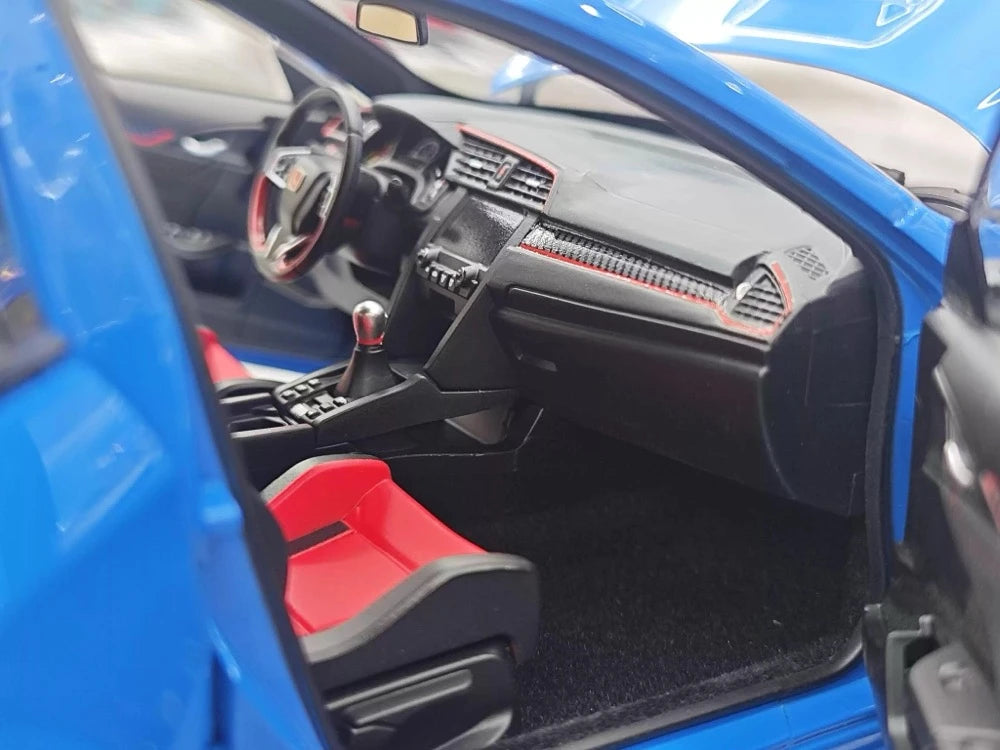 [LCD] 1:18 Honda 2017 Civic Type R FK8 blu modellino di auto Die-Cast