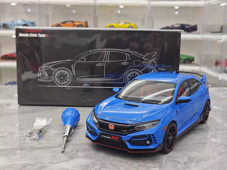 [LCD] 1:18 Honda 2017 Civic Type R FK8 Blue Model Car Die-Cast