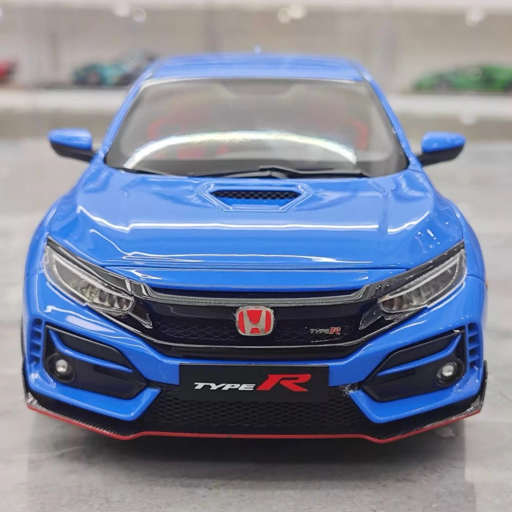 [LCD] 1:18 Honda 2017 Civic Type R FK8 blu modellino di auto Die-Cast
