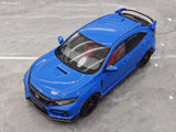 [LCD] 1:18 Honda 2017 Civic Type R FK8 Blue Model Car Die-Cast