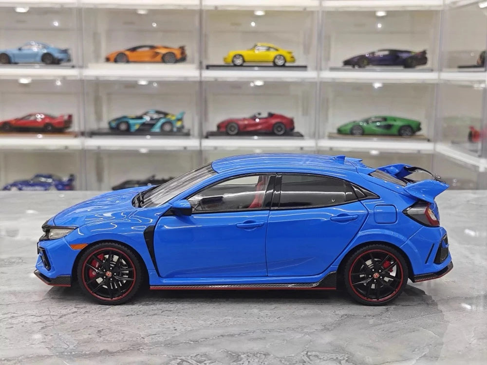 [LCD] 1:18 Honda 2017 Civic Type R FK8 Blue Model Car Die-Cast