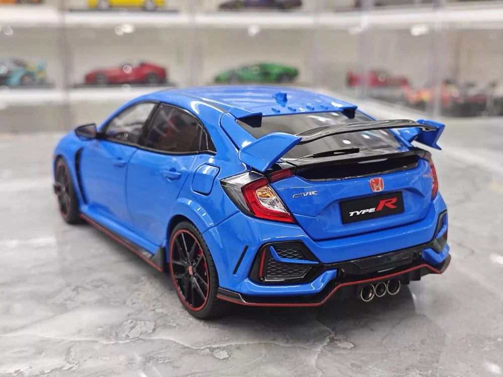 [LCD] 1:18 Honda 2017 Civic Type R FK8 blu modellino di auto Die-Cast