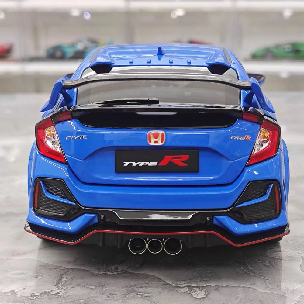 [LCD] 1:18 Honda 2017 Civic Type R FK8 blu modellino di auto Die-Cast