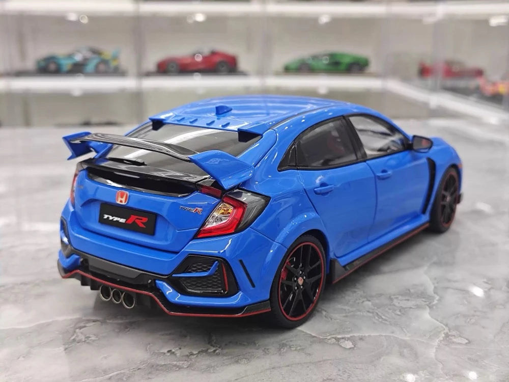 [LCD] 1:18 Honda 2017 Civic Type R FK8 blu modellino di auto Die-Cast